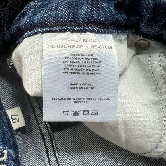 Adriano Goldschmied Daily Blue Maxi Denim Skirt with Front/Back Slits, Size 27 - Picture 5 of 12